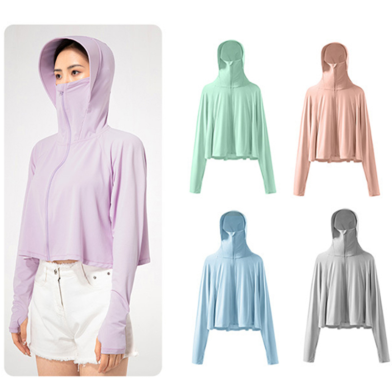 Summer Rays Clothing - UPF50+ 日焼け防止ジャケット防風日焼け止めスキンコート婦人服紫外線アイスシルク冷感夏休み旅行