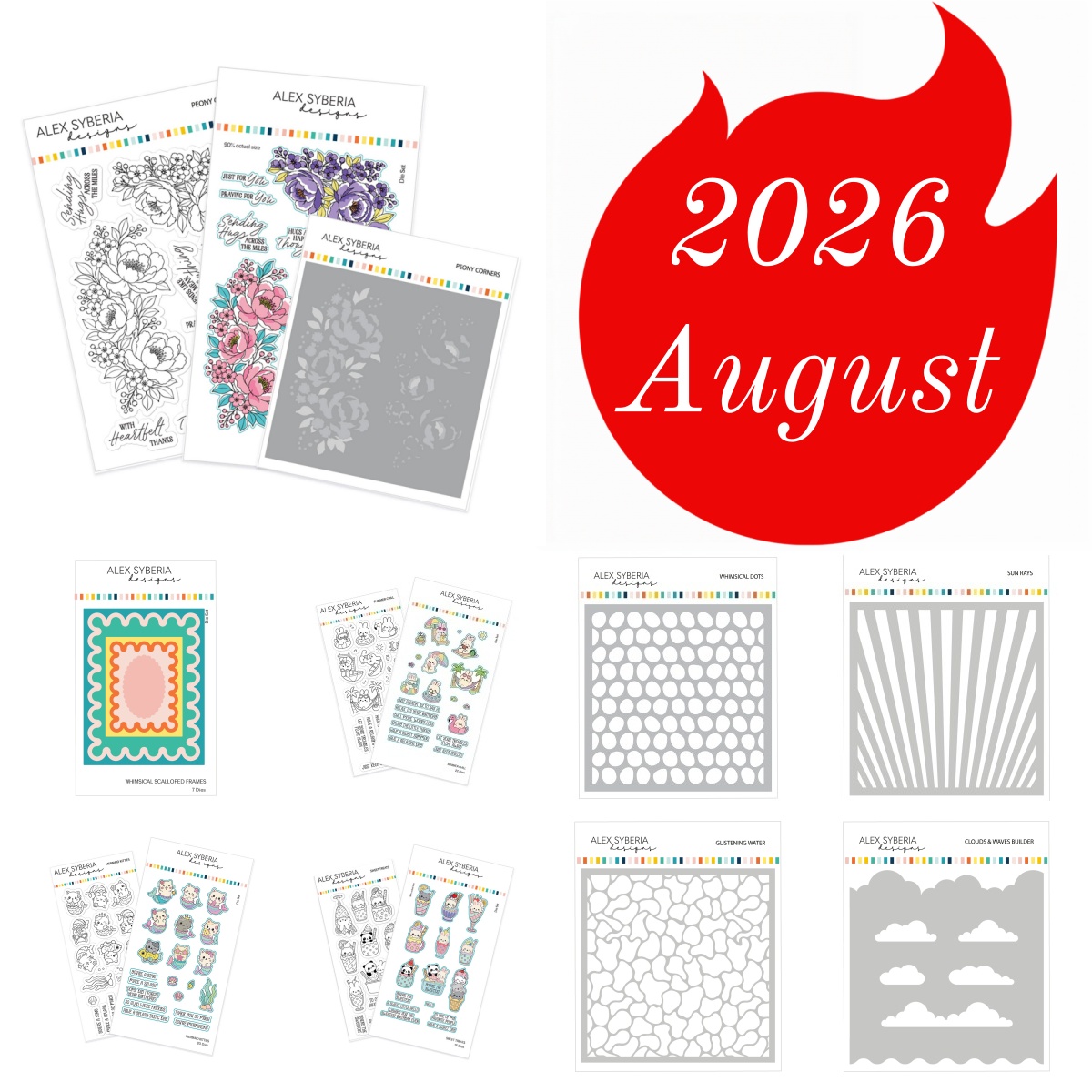 Summer Rays Clothing - 太陽光 マーメイド キティ サマー ピオニー メタルカッティングダイ