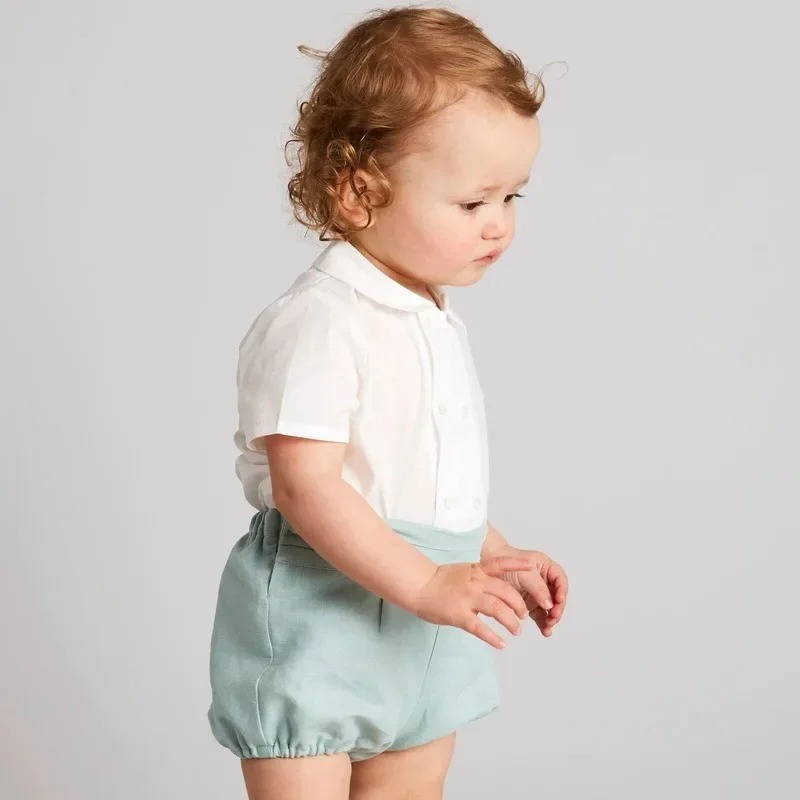Summer Clothing In Spanish - 男の子用半袖コットンスーツ,新生児用夏服,子供用ブティック服,スペイン語,2個,新品