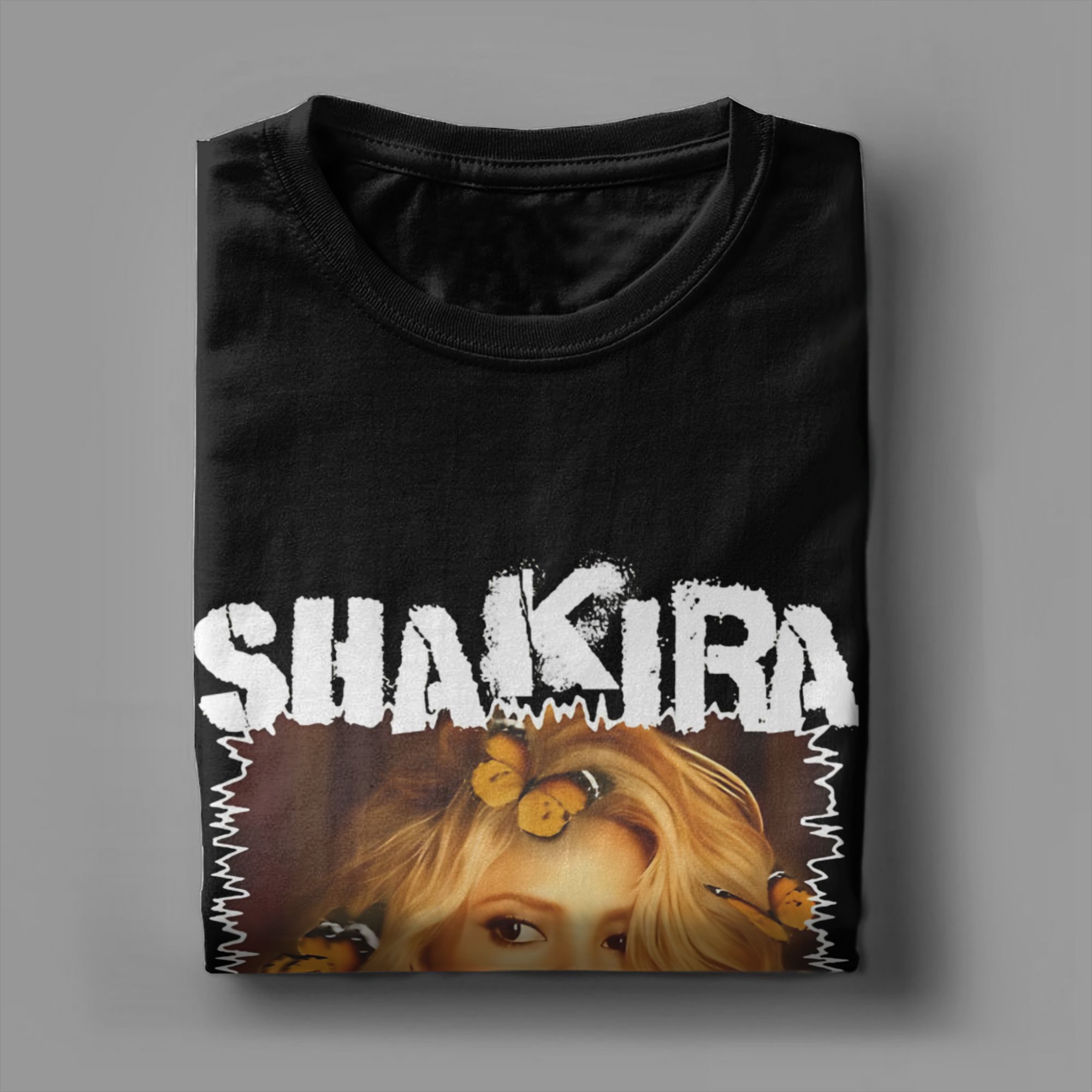 Summer Clothing Ideas For Women - 男性女性 Tシャツ グランジ フレーム付きシャキーラ Tシャツ ノベルティ