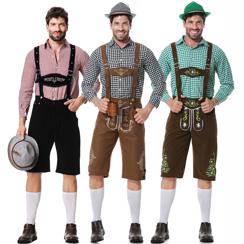 Summer Vacation Clothing Men - 男オクトーバーフェスト伝統的なレーダーホーゼン衣装パブバーテンダー衣装コスプレカーニバルハロウィンファンシーパーティードレス