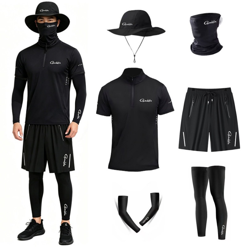 夏用ガマカツ釣り服セット男性用紫外線保護半袖釣りジャージショ - Summer Rays Clothing のレビューと価格