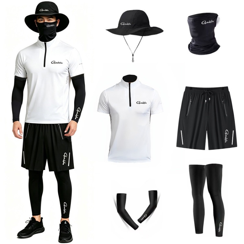 夏用ガマカツ釣り服セット男性用紫外線保護半袖釣りジャージショ - Summer Rays Clothing のレビューと価格