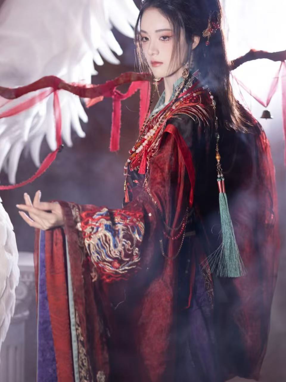 雲間山澤漢服ドレス 女性用 女帝風 漢服要素入り 漢服衣装  - Summer Clothing Styles For Women のレビューと価格