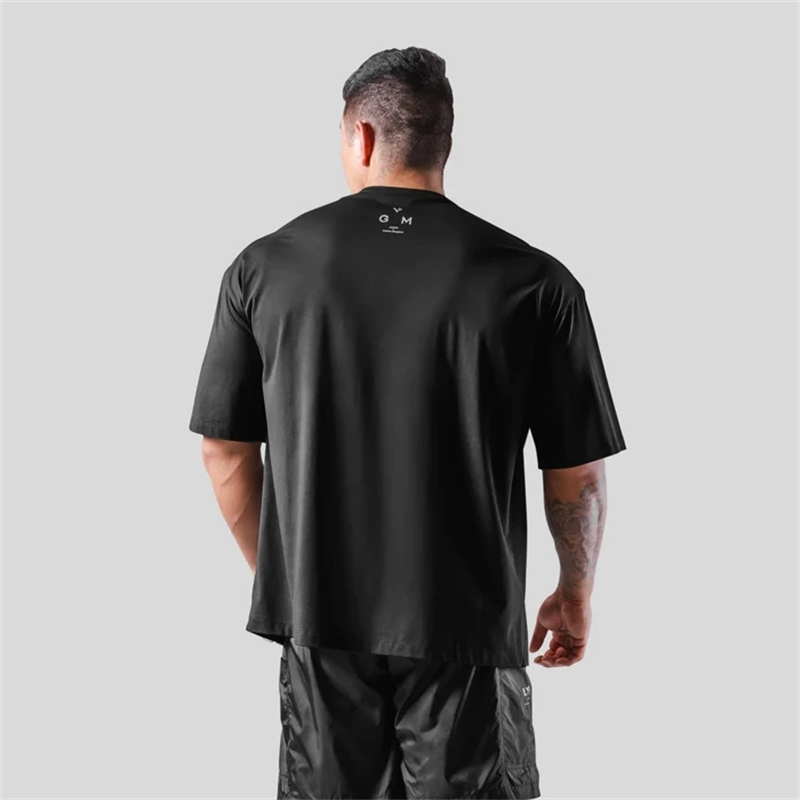 男性用半袖Tシャツ,綿100%,カジュアル,ジム,ボディービ - Summer Clothing Uk Men のレビューと価格