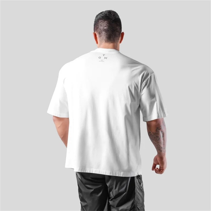 男性用半袖Tシャツ,綿100%,カジュアル,ジム,ボディービ - Summer Clothing Uk Men のレビューと価格