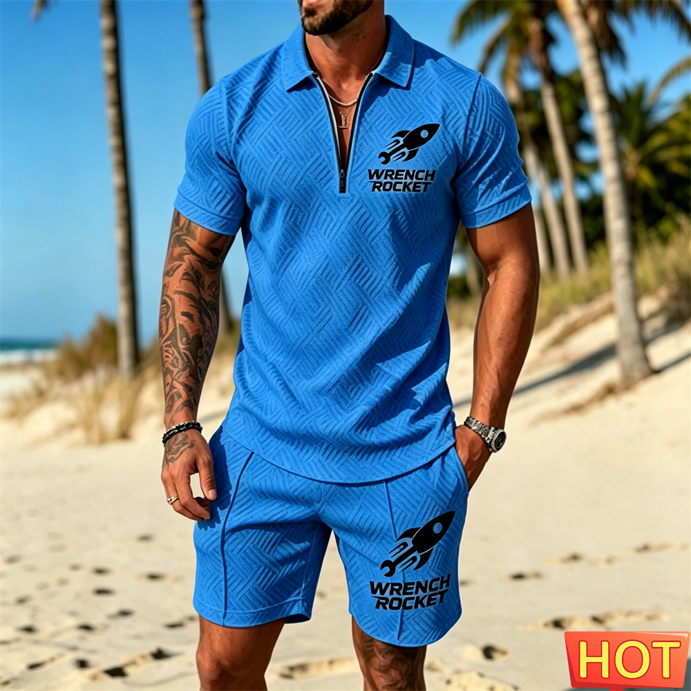 夏のメンズアウトフィット メンズバケーションポロセット カジ - Summer Vacation Clothing Men のレビューと価格