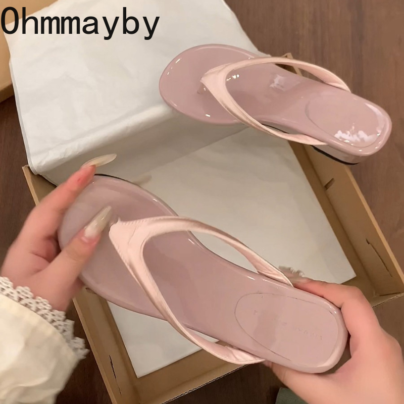 グラディエーターサマー女性用ウェッジヒールスリッパ簡潔なスト - Summer Vacation Clothing Women のレビューと価格