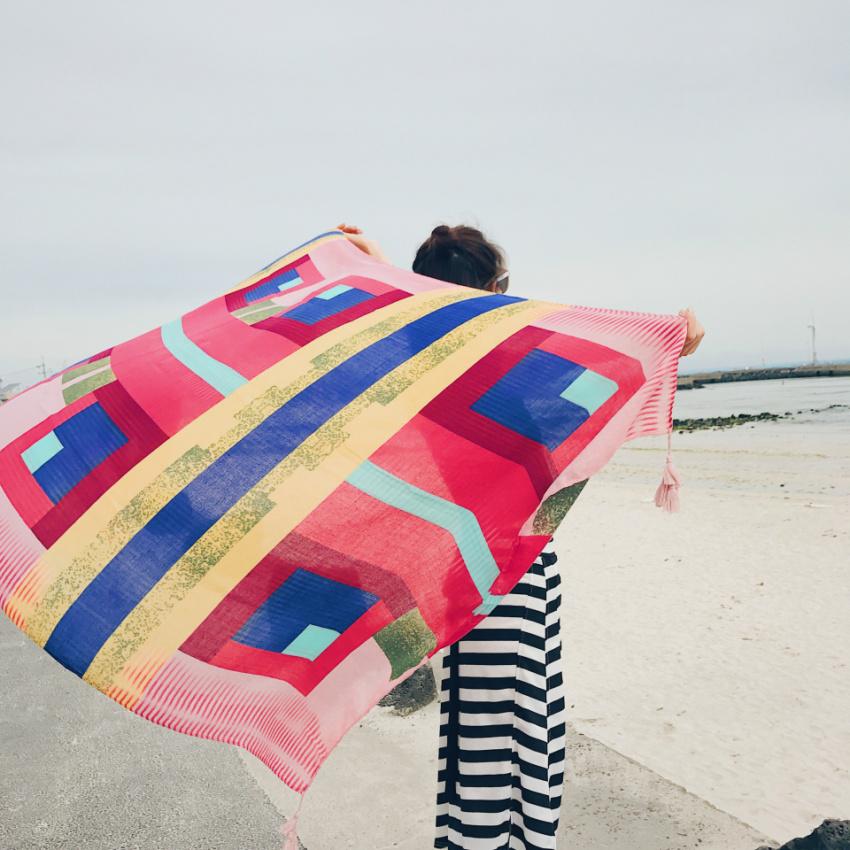 ファッション 90 × 180 センチメートルツイルコットン - Sarong Pareo Wrap のレビューと価格