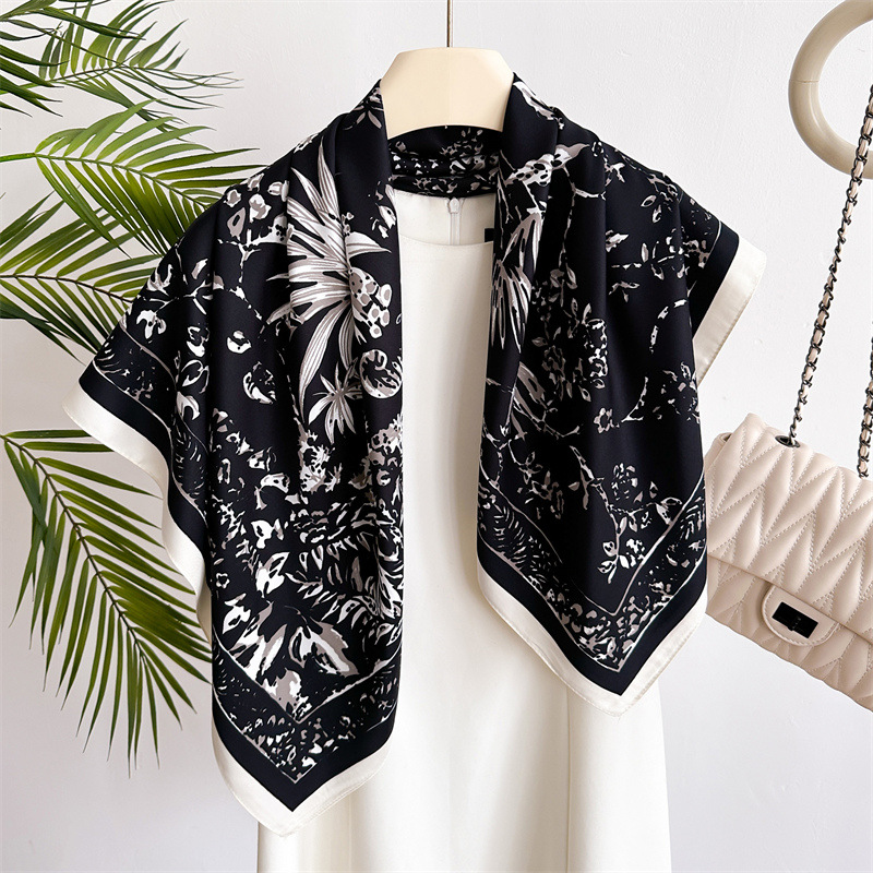 ビーチパレオサロングスカーフ女性用ツイルシルク感90X90c - Sarong Pareo Wrap のレビューと価格
