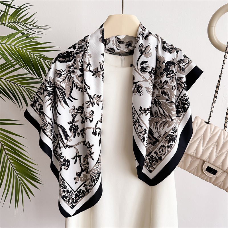 ビーチパレオサロングスカーフ女性用ツイルシルク感90X90c - Sarong Pareo Wrap のレビューと価格