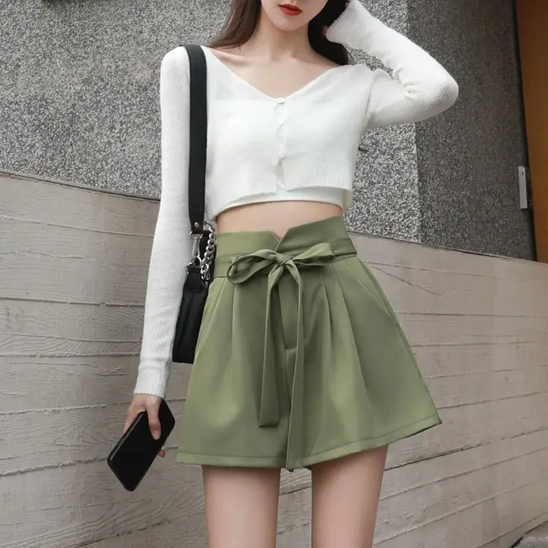 カスタマイズ可能な韓国風レディースショートパンツ、ハイウエス - Summer Clothing Styles For Women のレビューと価格
