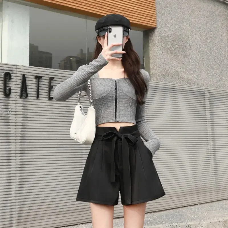 カスタマイズ可能な韓国風レディースショートパンツ、ハイウエス - Summer Clothing Styles For Women のレビューと価格
