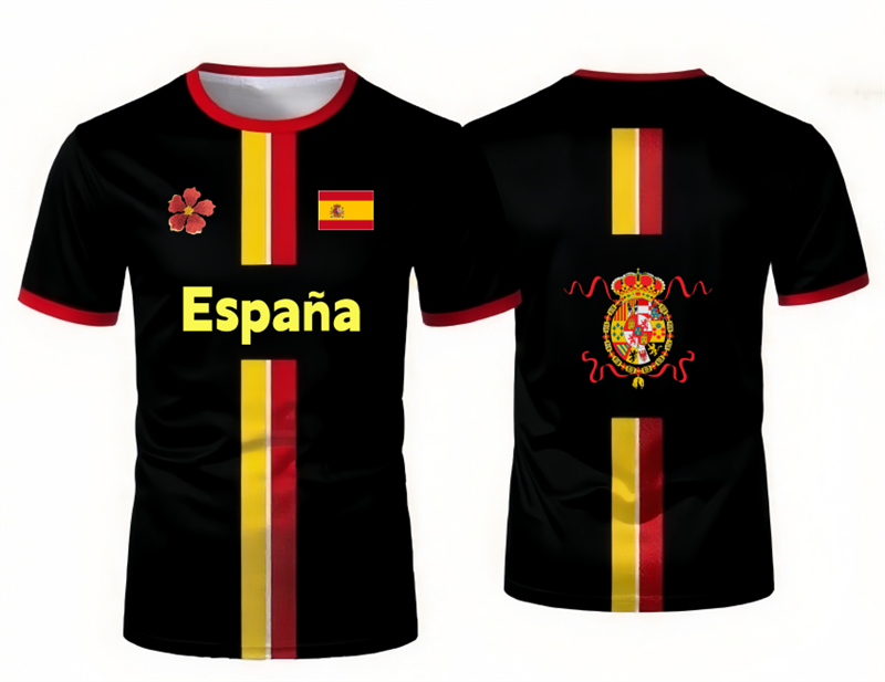 2026年スペインサッカーユニフォーム柄Tシャツ、シャンゴ3 - Summer Clothing In Spanish のレビューと価格