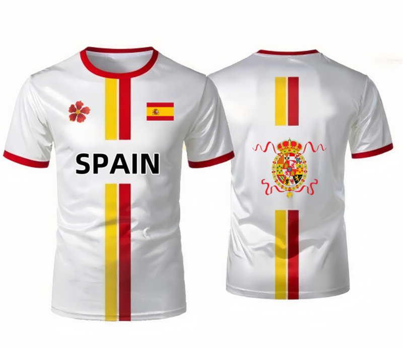 2026年スペインサッカーユニフォーム柄Tシャツ、シャンゴ3 - Summer Clothing In Spanish のレビューと価格