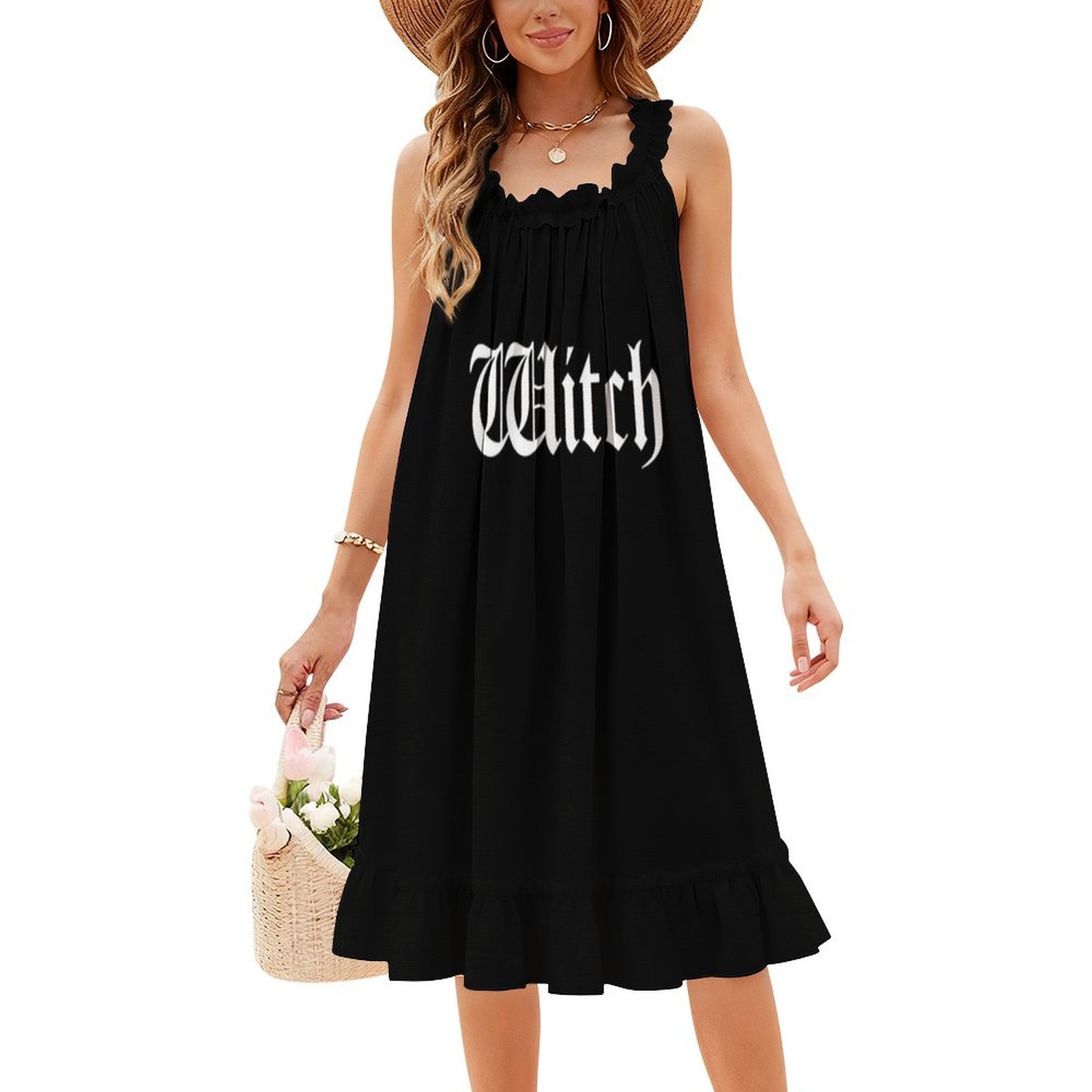 魔女ボヘミアンノースリーブドレスマルチプリントビーチバケーシ - Summer Vacation Clothing Women のレビューと価格