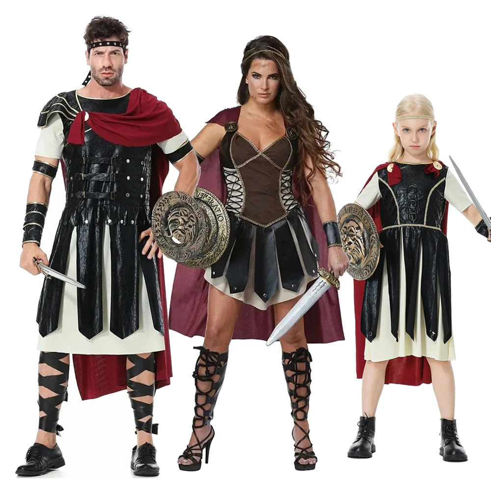 ハロウィン中世ローマ王室騎士戦士マントスパルタ剣闘士衣装騎士 - Summer Vacation Clothing Men のレビューと価格