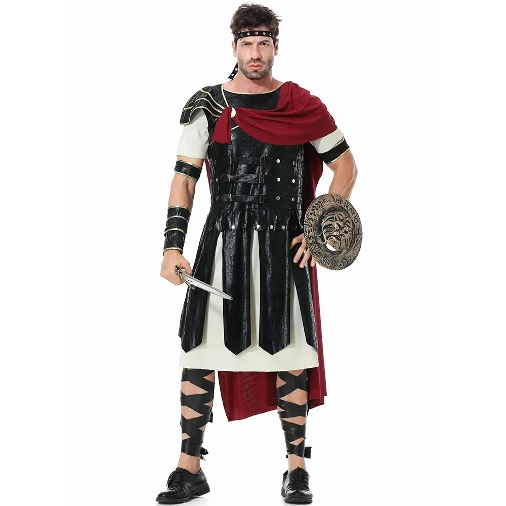 ハロウィン中世ローマ王室騎士戦士マントスパルタ剣闘士衣装騎士 - Summer Vacation Clothing Men のレビューと価格