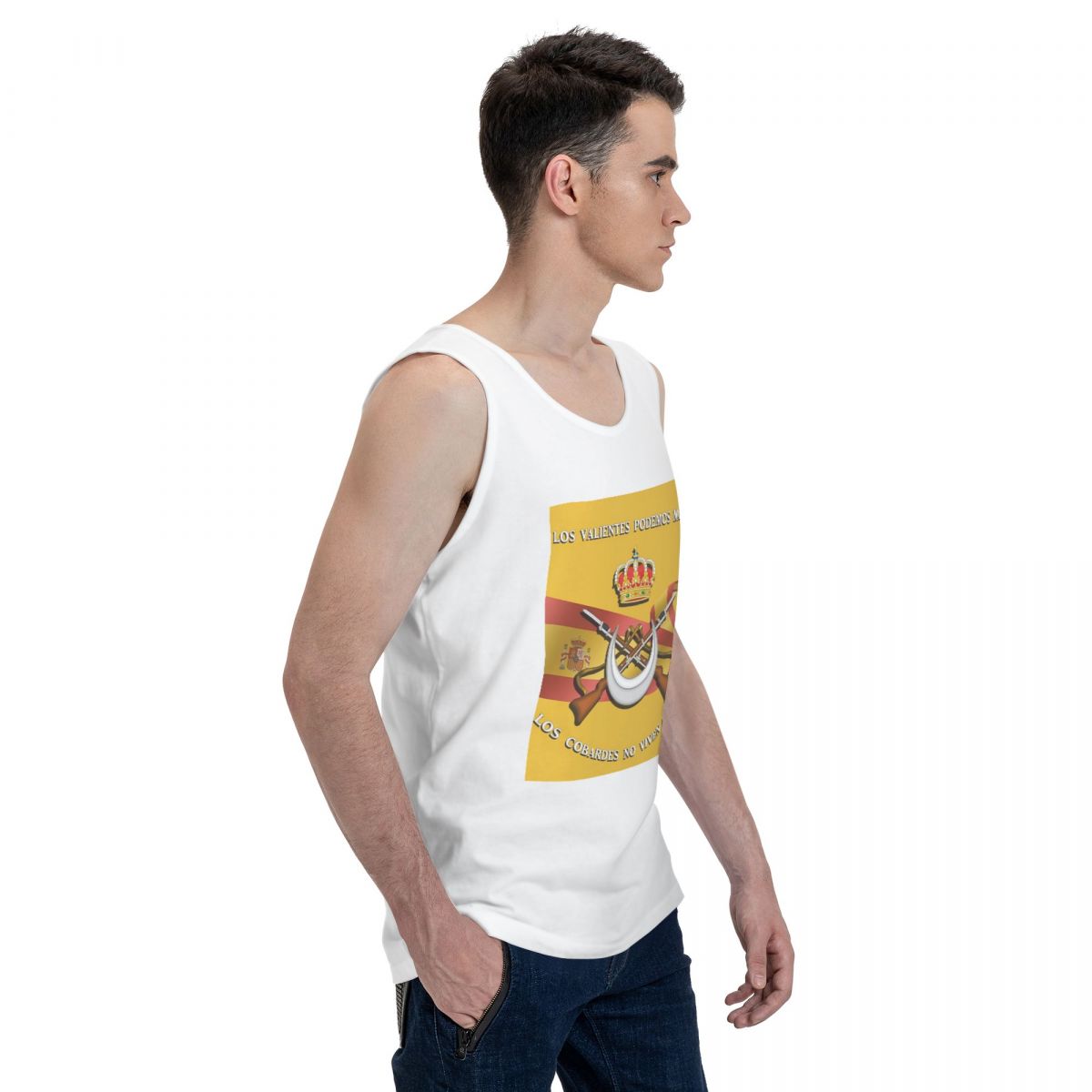 スペイン軍団旗スペイン軍誇りに思っている100%綿メンズスウ - Summer Clothing In Spanish のレビューと価格