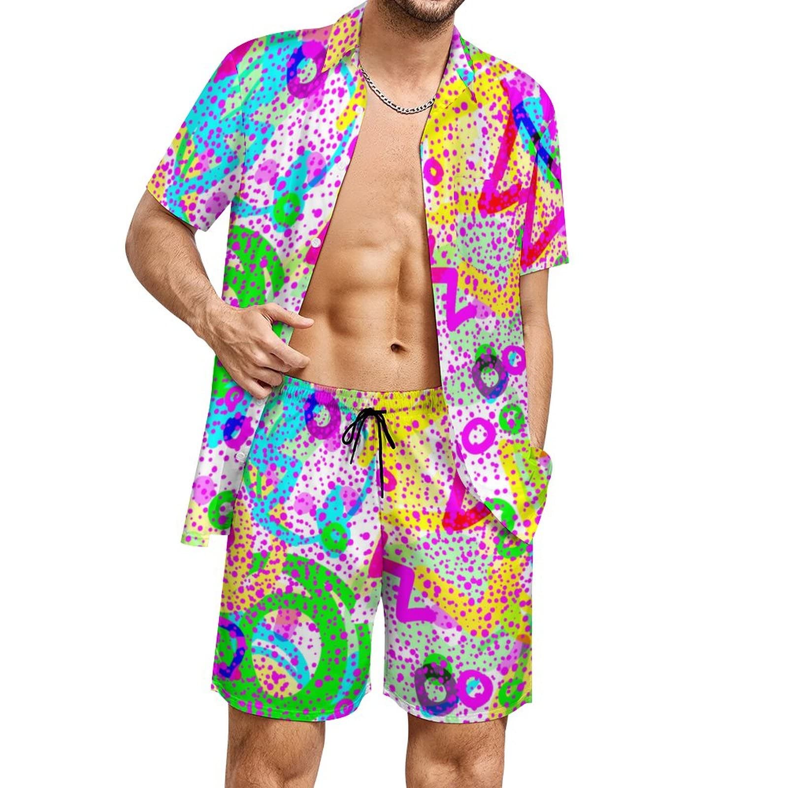 夏用不規則幾何学模様3Dプリントメンズシャツセットファッショ - Summer Clothing Haul のレビューと価格