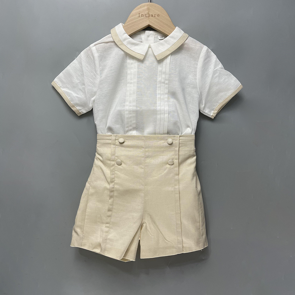 子供のブティック服,スペイン語の衣装,綿とリネン,半袖,通気 - Summer Clothing In Spanish のレビューと価格