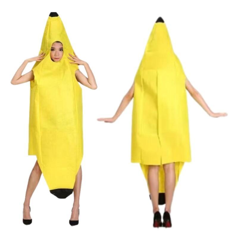 大人用バナナコスチューム面白いフルーツジャンプスーツハロウィ - Summer Vacation Clothing Men のレビューと価格