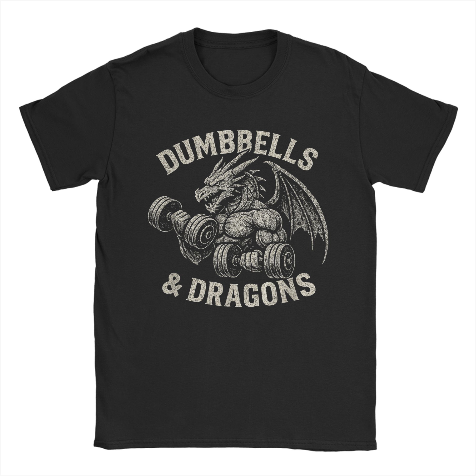 ダンベルとドラゴンズジムTシャツ メンズカジュアルコットンT - Summer Clothing Ideas For Women のレビューと価格