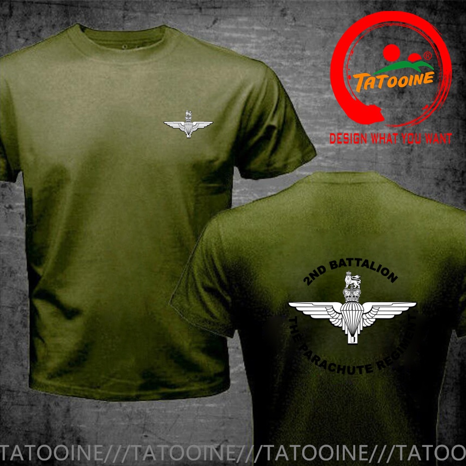 面白いデザイン英国軍英国パラシュート連隊シャツ男性ファッショ - Summer Clothing Uk Men のレビューと価格
