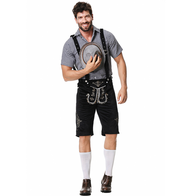 男オクトーバーフェスト伝統的なレーダーホーゼン衣装パブバーテ - Summer Vacation Clothing Men のレビューと価格