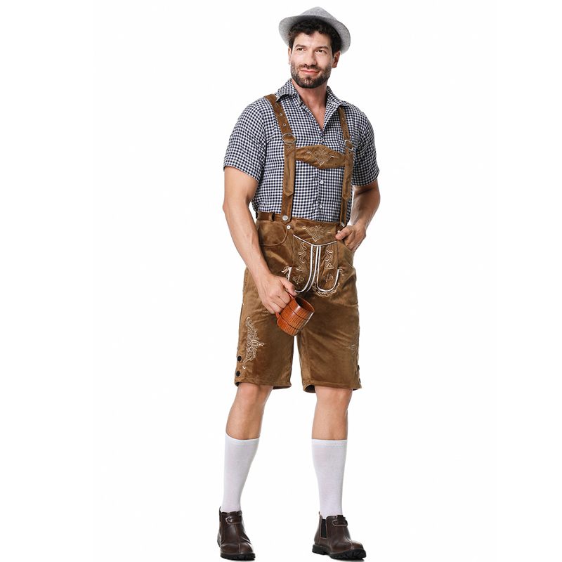 男オクトーバーフェスト伝統的なレーダーホーゼン衣装パブバーテ - Summer Vacation Clothing Men のレビューと価格