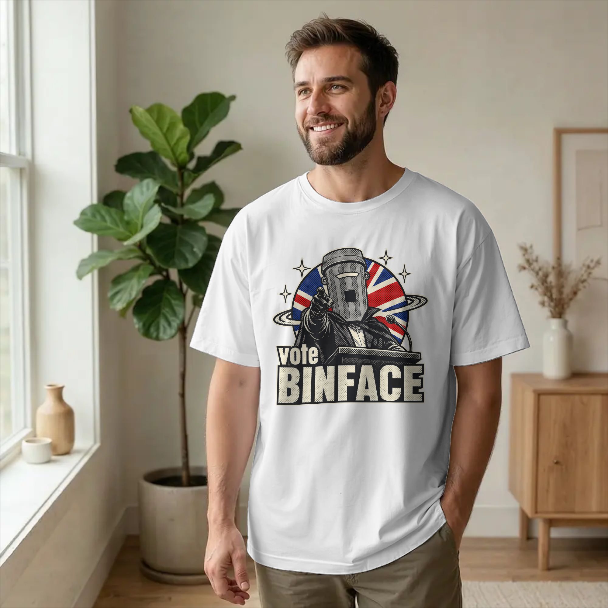 カウント・ビンフェイスに投票するイギリス総選挙Tシャツメンズ - Summer Clothing Uk Men のレビューと価格