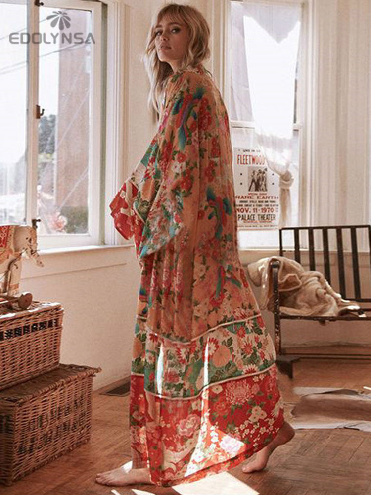 2025年ボヘミアン花柄プリントフロントオープンサマーレディ - Sarong Pareo Wrap のレビューと価格