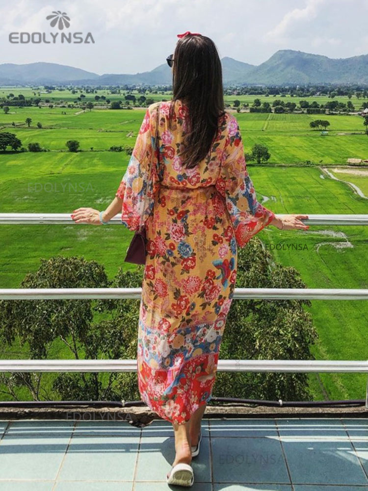 2025年ボヘミアン花柄プリントフロントオープンサマーレディ - Sarong Pareo Wrap のレビューと価格