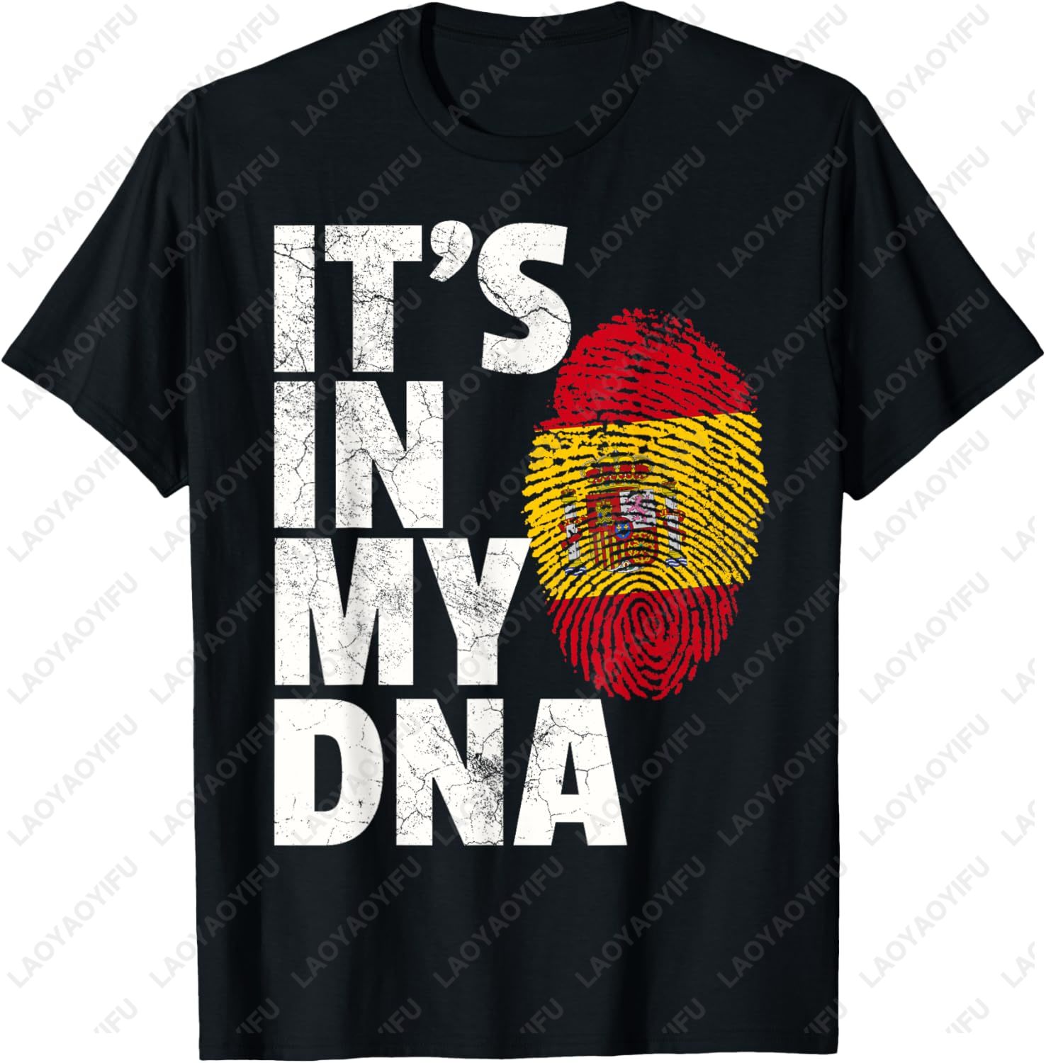 「IT'S IN MY DNA」スペイン国旗のグラフィックプ - Summer Clothing In Spanish のレビューと価格