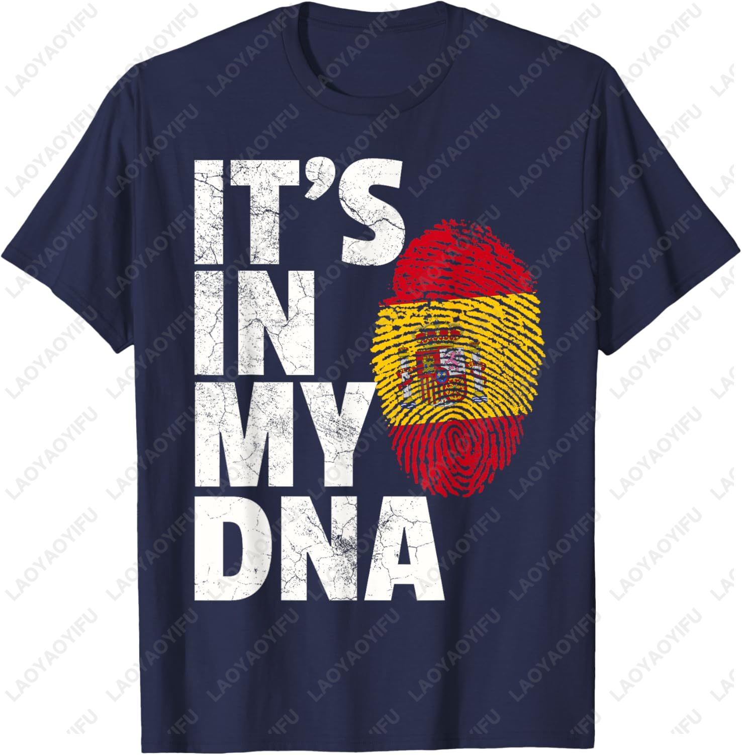 「IT'S IN MY DNA」スペイン国旗のグラフィックプ - Summer Clothing In Spanish のレビューと価格