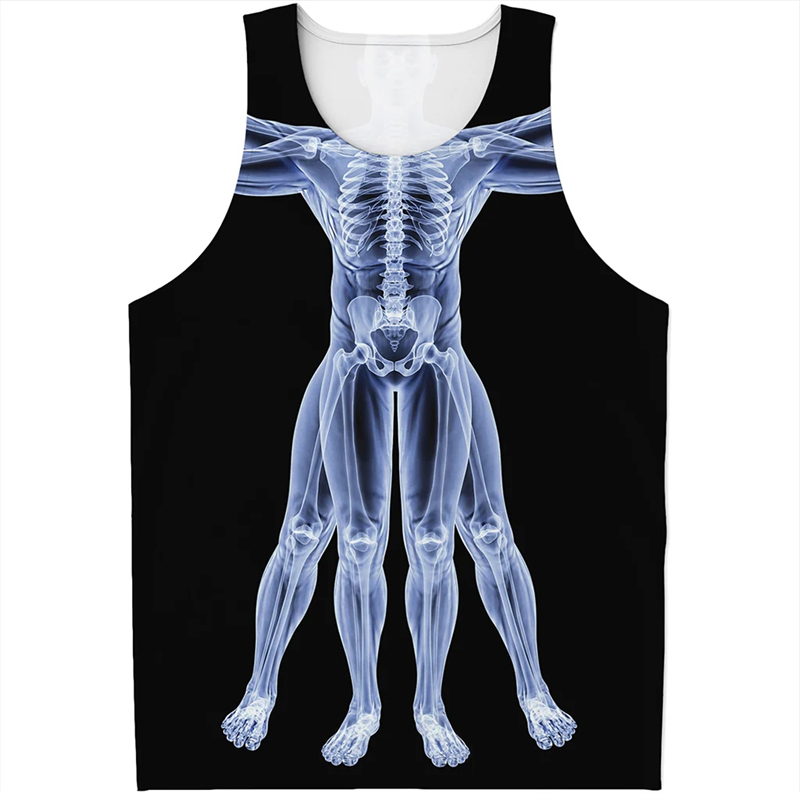 男性用のレトロなノースリーブのTシャツ,頭蓋骨のパターン,ヒ - Summer Rays Clothing のレビューと価格